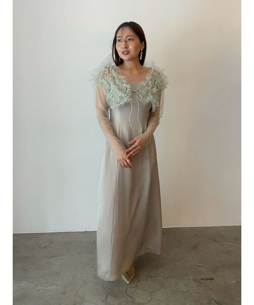 【LAGUNAMOON】チュールボレロキャミワンピース LAGUNAMOON ドレス LADYチュールボレロキャミワンピース