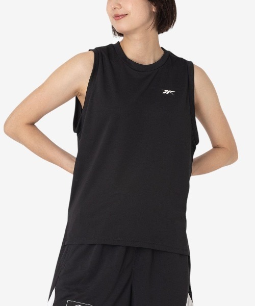 Reebok（リーボック）の「メッシュ タンクトップ / RIVER BB MESH TANK（タンクトップ・レディース・ブラック/ホワイト・X-SMALL/MEDIUM/SMALL）」の2枚目の写真
