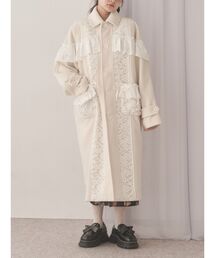 【多数雑誌掲載商品】チェスターコート♡ホワイト 滝沢眞規子さん着用】ウールカシミヤビーバー チェスター コート