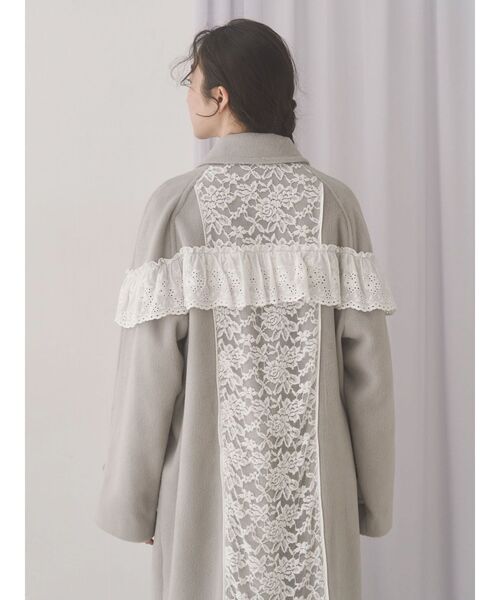 merry jenny（メリージェニー）の「レースデコラティブコート（チェスターコート・レディース・アイボリー/ピンク/グレー・FREE）」の13枚目の写真