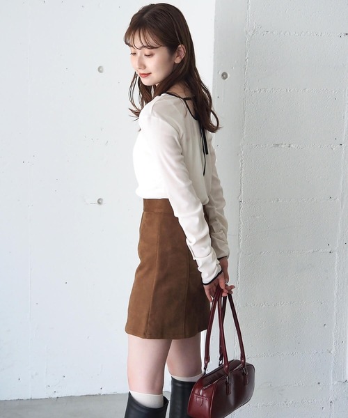 tiptop(ティップトップ)の「前後2wayアソートパイピングシアーロンT(Tシャツ/カットソー・レディース・ブラック系その他/チャコールグレー/アイボリー/ブラック/ホワイト系その他・FREE)」の12枚目の写真