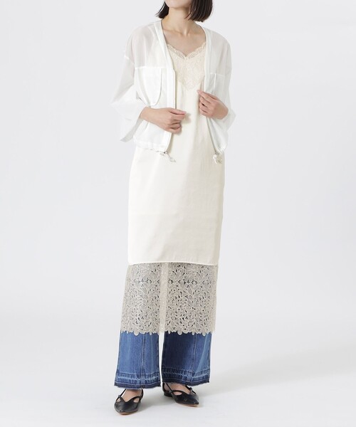 LOVELESS（ラブレス）の「ラッセルメッシュカーディガン（カーディガン/ボレロ・レディース・ブラック/オフホワイト・36）」の6枚目の写真