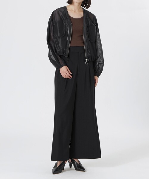 LOVELESS（ラブレス）の「ラッセルメッシュカーディガン（カーディガン/ボレロ・レディース・ブラック/オフホワイト・36）」の7枚目の写真