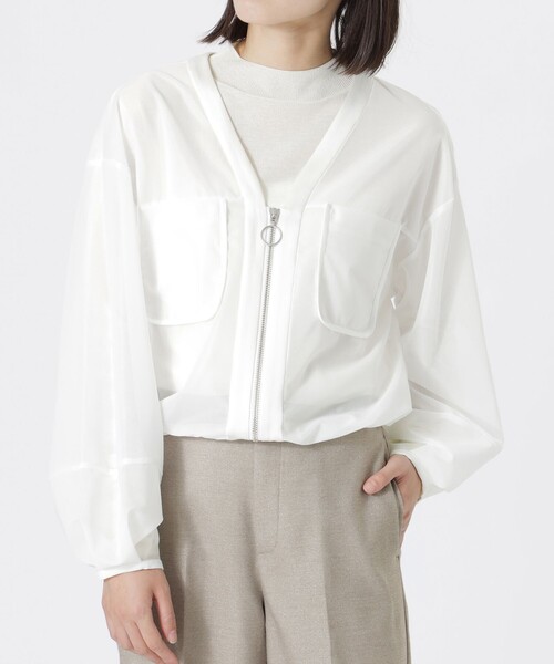 LOVELESS（ラブレス）の「ラッセルメッシュカーディガン（カーディガン/ボレロ・レディース・ブラック/オフホワイト・36）」の8枚目の写真