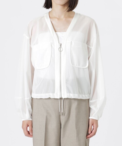 LOVELESS（ラブレス）の「ラッセルメッシュカーディガン（カーディガン/ボレロ・レディース・ブラック/オフホワイト・36）」の10枚目の写真