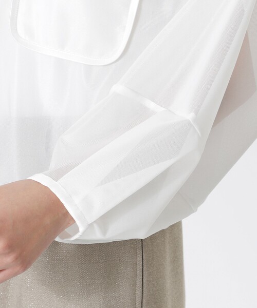 LOVELESS（ラブレス）の「ラッセルメッシュカーディガン（カーディガン/ボレロ・レディース・ブラック/オフホワイト・36）」の14枚目の写真