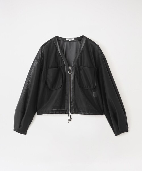 LOVELESS（ラブレス）の「ラッセルメッシュカーディガン（カーディガン/ボレロ・レディース・ブラック/オフホワイト・36）」の4枚目の写真