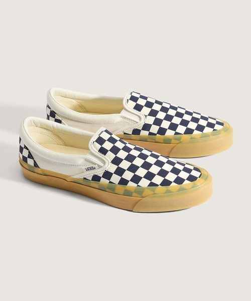 VANS(バンズ)の「VANS PREMIUM スリッポン / LX Classic Slip-On 98 CHECKERB VN000E96GR11(スリッポン・メンズ・ネイビー系・4.5/5/5.5/6/6.5/7/7.5/8/8.5/9/10/10.5/11/12/9.5/4)」の6枚目の写真