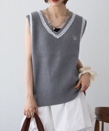 【25AW】レースニットベスト