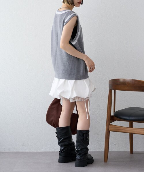 w closet（ダブルクローゼット）の「【25AW】レースニットベスト