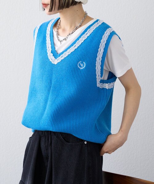 w closet（ダブルクローゼット）の「【25AW】レースニットベスト（ベスト・レディース・ネイビー/グレー/ブルー・FREE）」の20枚目の写真