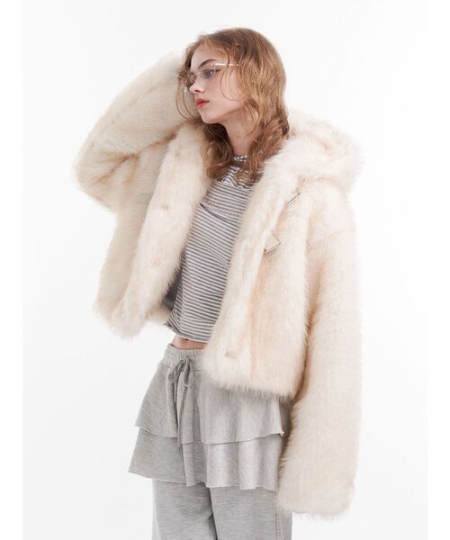 jouetie（ジュエティ）の「ラインストーンフリルトップス（Tシャツ/カットソー・レディース・ブラック/グレー/ピンク・MEDIUM）」の14枚目の写真