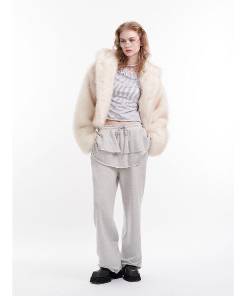 jouetie（ジュエティ）の「ラインストーンフリルトップス（Tシャツ/カットソー・レディース・ブラック/グレー/ピンク・MEDIUM）」の17枚目の写真