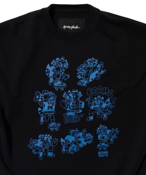 BEAMS T（ビームスティー）の「Ferris Plock / Sweatshirt（スウェット・メンズ・ブラック・SMALL/MEDIUM/LARGE/X-LARGE）」の8枚目の写真