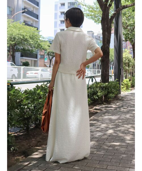 Ungrid(アングリッド)の「カットジャカードポロシャツ(ポロシャツ・レディース・ブラック/オフホワイト・FREE)」の16枚目の写真