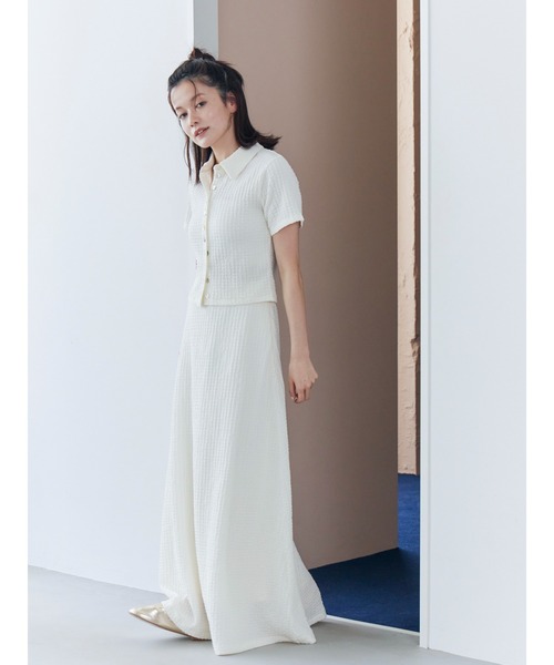 Ungrid(アングリッド)の「カットジャカードポロシャツ(ポロシャツ・レディース・ブラック/オフホワイト・FREE)」の20枚目の写真