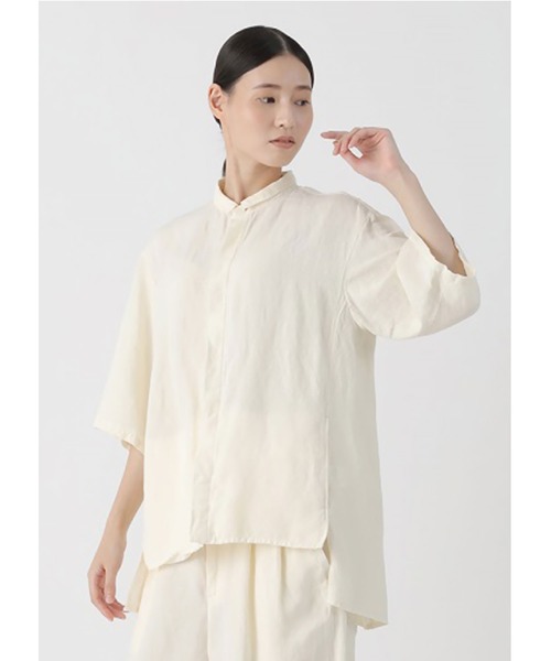 Plantation(プランテーション)の「リネンレーヨン / (O)(シャツ/ブラウス・レディース・オフホワイト/ピンク・M size)」の5枚目の写真