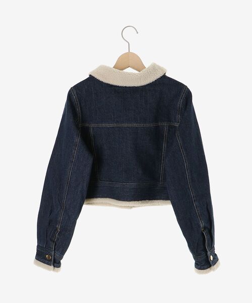 MAJESTIC LEGON（マジェスティックレゴン）の「ボアトリムクロップドジャケット（その他アウター・レディース・ネイビー/ブラウン・SMALL/MEDIUM）」の14枚目の写真