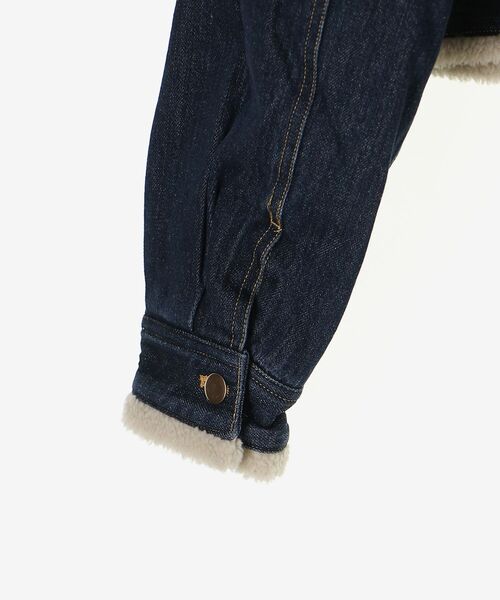 MAJESTIC LEGON（マジェスティックレゴン）の「ボアトリムクロップドジャケット（その他アウター・レディース・ネイビー/ブラウン・SMALL/MEDIUM）」の16枚目の写真