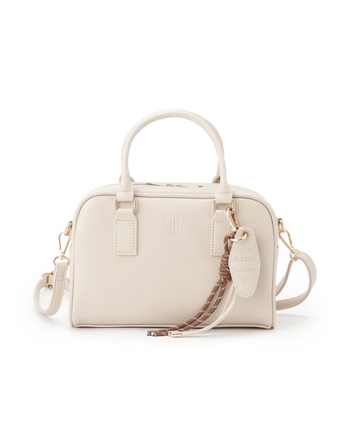 Ober Tashe(オーバータッシェ)の「2wayボストンショルダーバッグ(ショルダーバッグ・レディース・ブラック/アイボリー/ワインレッド・FREE)」の10枚目の写真