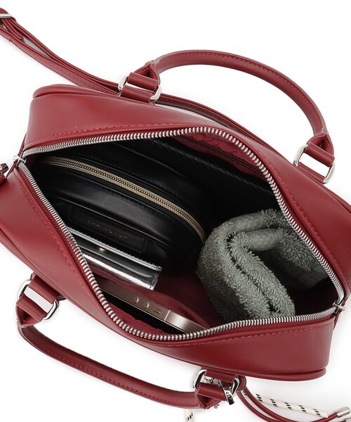 Ober Tashe(オーバータッシェ)の「2wayボストンショルダーバッグ(ショルダーバッグ・レディース・ブラック/アイボリー/ワインレッド・FREE)」の19枚目の写真