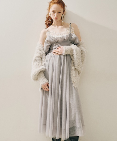 J1U by LA BELLE ETUDE（ジユウバイラベルエチュード）の「ヘムフリルコルセットワンピース（ワンピース・レディース・ホワイト/その他/ブラック・FREE）」の4枚目の写真