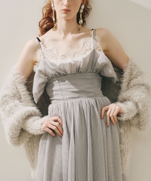 J1U by LA BELLE ETUDE（ジユウバイラベルエチュード）の「ヘムフリルコルセットワンピース（ワンピース・レディース・ホワイト/その他/ブラック・FREE）」の5枚目の写真