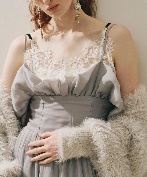 J1U by LA BELLE ETUDE（ジユウバイラベルエチュード）の「ヘムフリルコルセットワンピース（ワンピース・レディース・ホワイト/その他/ブラック・FREE）」の7枚目の写真