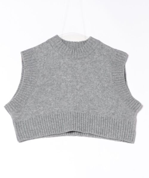 STYLEBLOCK（スタイルブロック）の「メランジバックスリットニットベスト（ベスト・レディース・チャコールグレー/グレー/ブラウン・M）」の5枚目の写真