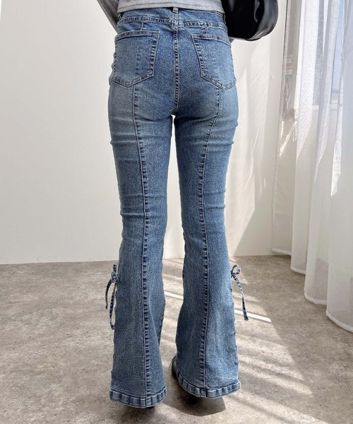 INGNI（イング）の「サイドレースアップ＆センターシームフレアデニムパンツ（デニムパンツ・レディース・ブルー系その他/グレー/ブルー系その他4/ブルー系その他3/ブルー系その他6/グレー系その他2/ブルー系5・M/S）」の15枚目の写真