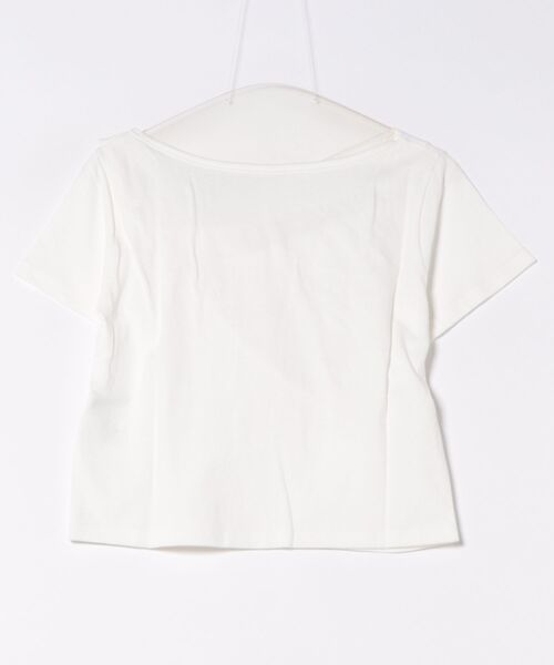 esutoreja(エストレジャ)の「ドレープショートスリーブトップス(Tシャツ/カットソー・レディース・ホワイト/オートミール/ブラック・FREE)」の16枚目の写真