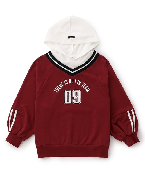 algy（アルジー）の「カジュアル裏毛フーディー（パーカー・キッズ・オフホワイト/ネイビー/レッド・X-SMALL/XX-SMALL/MEDIUM/SMALL）」の3枚目の写真