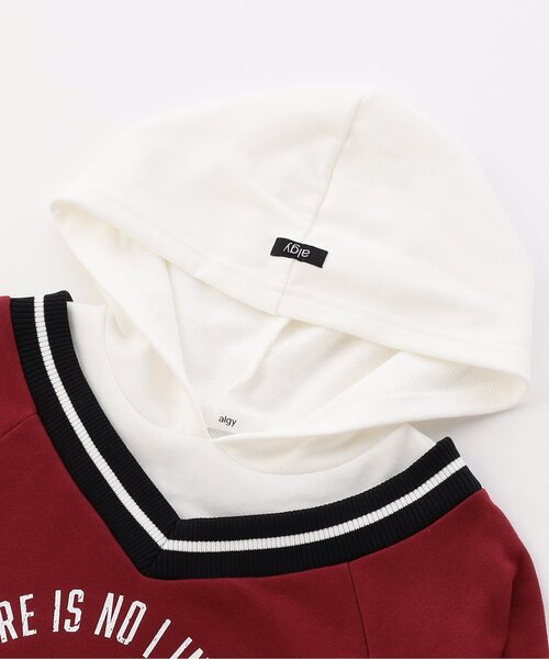 algy（アルジー）の「カジュアル裏毛フーディー（パーカー・キッズ・オフホワイト/ネイビー/レッド・X-SMALL/XX-SMALL/MEDIUM/SMALL）」の4枚目の写真