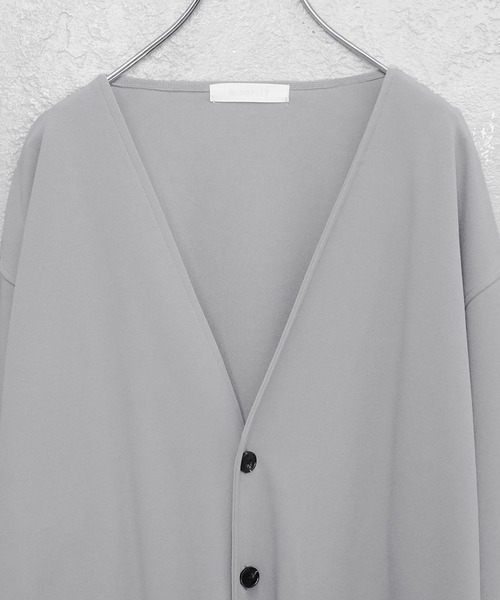 MinoriTY（マイノリティ）の「【MinoriY】2点セット梨地ドレープロングカーディガンセットアップ メンズ 秋服 ロングカーデ+袴パンツ（セットアップ・メンズ・グレー/ブラック・S/M/L）」の12枚目の写真