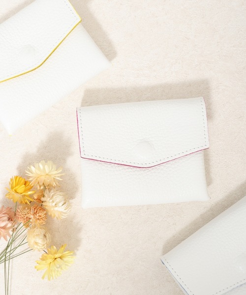 タイムセール】ミニウォレット アイボリー 韓国 saving miruve セール