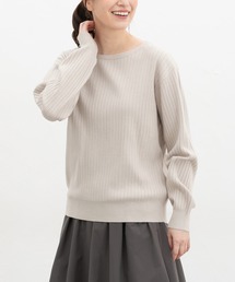 ワイドリブボートネック