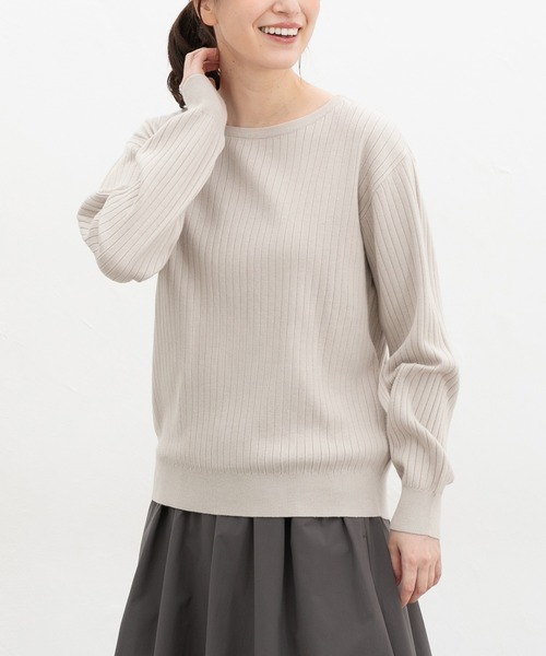 ワイドリブボートネック（ニット/セーター）｜Honeys（ハニーズ）の