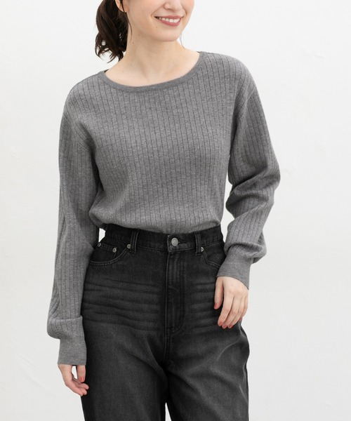 ワイドリブボートネック（ニット/セーター）｜Honeys（ハニーズ）の
