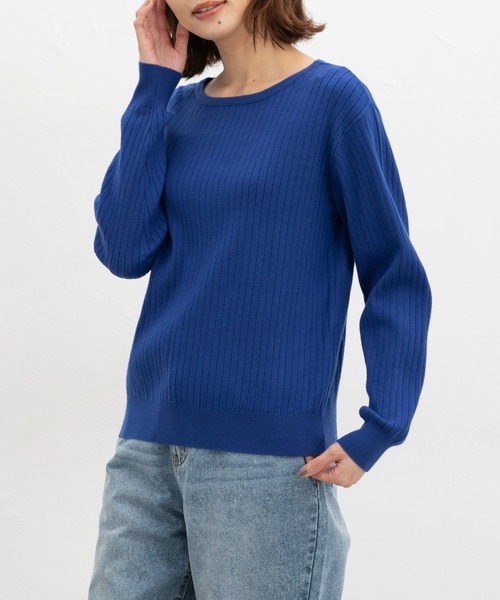 ワイドリブボートネック（ニット/セーター）｜Honeys（ハニーズ）の