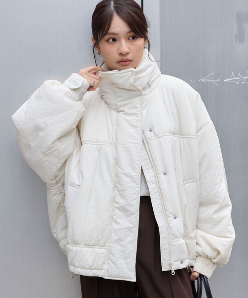 セール】<撥水>2WAYドロストボリュームスリーブ 撥水ショート丈