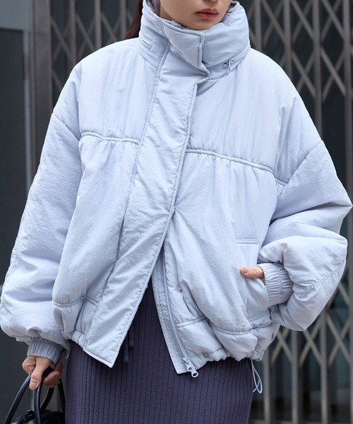 撥水>2WAYドロストボリュームスリーブ 撥水ショート丈中綿モンスター