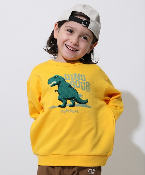 BABYDOLL（ベビードール）の「サガラトレーナー 1060K（スウェット・キッズ・イエロー×グリーン/チャコールグレー/ライトイエロー/ブラック系2/レッド/ピンク/ブラック系1/ネイビー/パープル・90cm/100cm/110cm/120cm/130cm）」の6枚目の写真