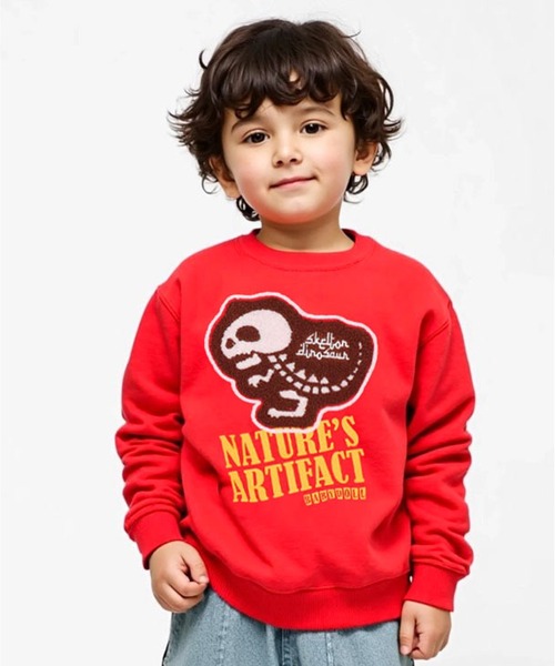 BABYDOLL（ベビードール）の「サガラトレーナー 1060K（スウェット・キッズ・イエロー×グリーン/チャコールグレー/ライトイエロー/ブラック系2/レッド/ピンク/ブラック系1/ネイビー/パープル・90cm/100cm/110cm/120cm/130cm）」の9枚目の写真