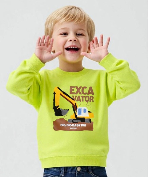 BABYDOLL（ベビードール）の「サガラトレーナー 1060K（スウェット・キッズ・イエロー×グリーン/チャコールグレー/ライトイエロー/ブラック系2/レッド/ピンク/ブラック系1/ネイビー/パープル・90cm/100cm/110cm/120cm/130cm）」の7枚目の写真