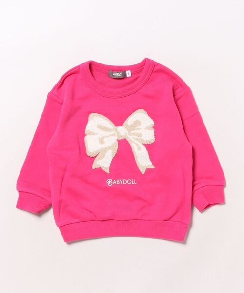 BABYDOLL（ベビードール）の「サガラトレーナー 1060K（スウェット・キッズ・イエロー×グリーン/チャコールグレー/ライトイエロー/ブラック系2/レッド/ピンク/ブラック系1/ネイビー/パープル・90cm/100cm/110cm/120cm/130cm）」の15枚目の写真