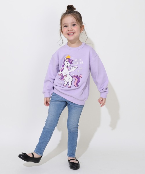 BABYDOLL（ベビードール）の「サガラトレーナー 1060K（スウェット・キッズ・イエロー×グリーン/チャコールグレー/ライトイエロー/ブラック系2/レッド/ピンク/ブラック系1/ネイビー/パープル・90cm/100cm/110cm/120cm/130cm）」の20枚目の写真