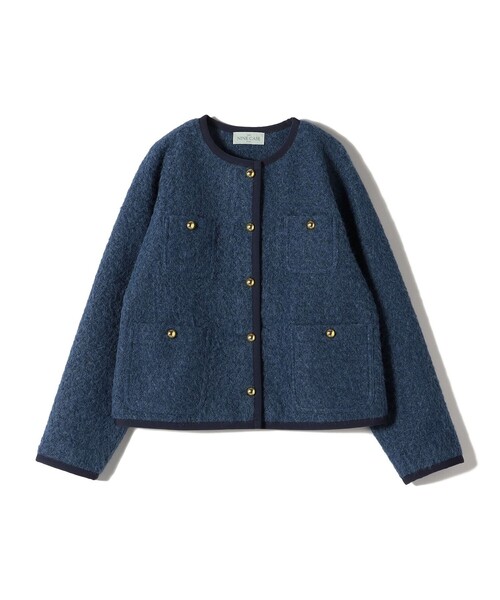 SHIPS(シップス)の「SHIPS NINE CASE: ノーカラー ジャケット(ノーカラージャケット・レディース・ベージュ/ブルー・ONE SIZE)」の22枚目の写真