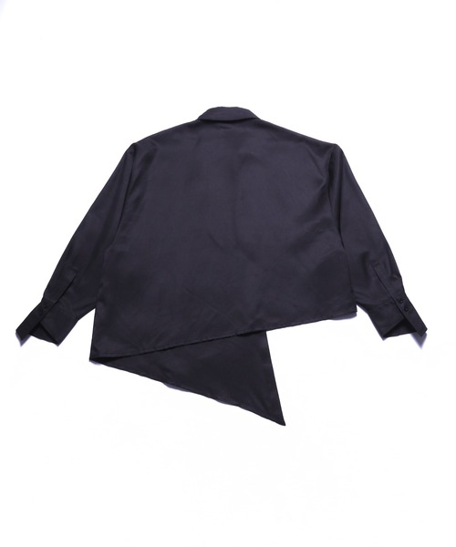 Ruze(ルゼ)の「Asymmetry crow printed shirt / アシンメトリー クロウプリント シャツ(シャツ/ブラウス・メンズ・ブラック・FREE)」の6枚目の写真