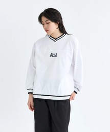 RVCA レディース HILLS V-NECK SWEAT S トレーナー 【2025年秋冬モデル】/ルーカロゴワンポイントVネックスウェットトレーナー
