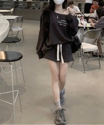 UP START（アップスタート）の「【LAMPOON】オフショルスエットセットアップ（セットアップ）」